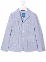 Fay Kids blazer rayé à simple boutonnage - Blanc