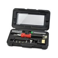 HS-1115K 10-in-1 multifunctionele gassoldeerijzeren gereedschapsset(rode handgreep)