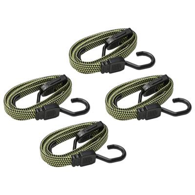 Verstelbaar bagage elastiek met haak - 4x - 25 tot 115 cm - span-elastiek voor transport Verstelbaar bagage elastiek met haak - 4x - 25 tot 115 cm - span-elastiek voor transport