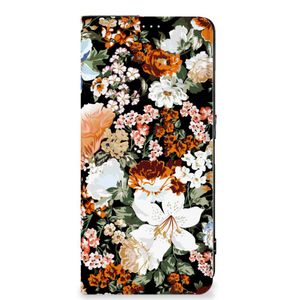 Smart Cover voor OPPO Reno8 Pro Dark Flowers