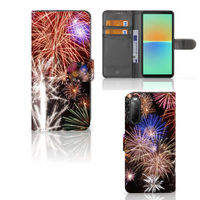 Sony Xperia 10 IV Wallet Case met Pasjes Vuurwerk