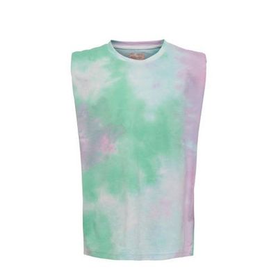 KIDS ONLY tie-dye top KONAMY wit/roze/groen KIDS ONLY tie-dye top KONAMY wit/roze/groen