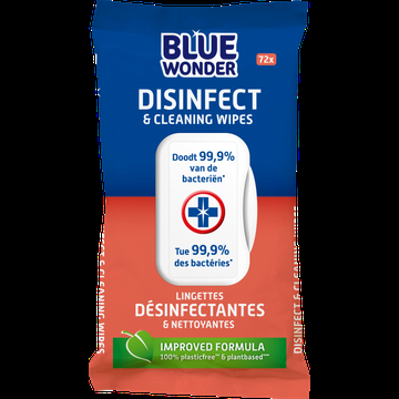 Blue Wonder Disinfect & Cleaning Wipes 72 Stuks bij Jumbo