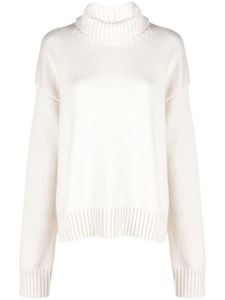 Jil Sander pull oversize à col roulé - Blanc