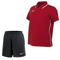 Nike Dri-FIT Park 26 Polo Trainingsset Dames Rood Zwart