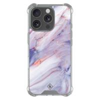 iPhone 16 Pro Max shockproof hoesje - Marmer paars