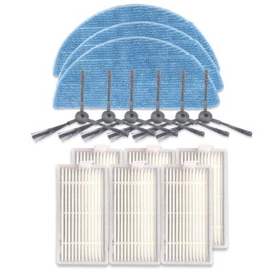XI242 3 paar K614 side brushes + 6 stuks I208 filters + 3 stuks I201 vodden set voor ILIFE V5S Pro/V50/V5S