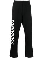 DSQUARED2 pantalon de jogging en coton à logo imprimé - Noir