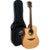 LAG Guitars Tramontane HyVibe 10 TLHV10DCE-LB Satin linkshandige E/A westerngitaar met gigbag