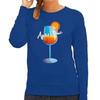 Apres ski sweater dames - aperholic - blauw - wintersport - Aperol - skieen/snowboarden