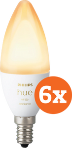 Philips Hue White Ambiance E14 6-Pack