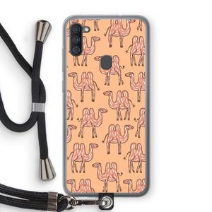 Kameel: Samsung Galaxy A11 Transparant Hoesje met koord