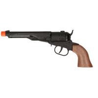 Cowboy speelgoed revolver/pistool - 8 schots plaffertjes - metaal