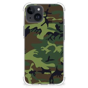 iPhone 15 Doorzichtige Silicone Hoesje Army Dark