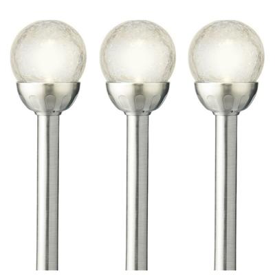 Lumineo LED tuinlampjes instekers - 1x - solar - ronde bol - 30 cm - tuinverlichting