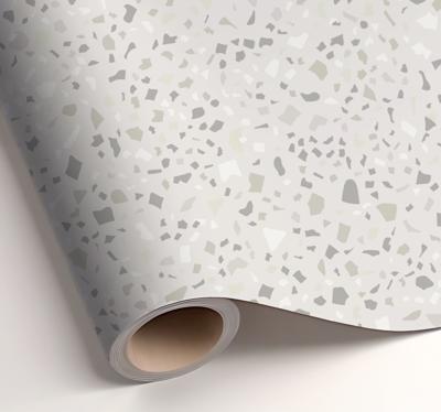 Grijze terrazzo muursticker patroon