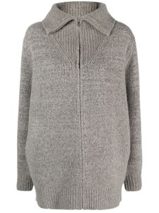 IRO cardigan zippé à col montant - Gris