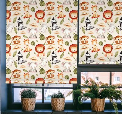 Rolgordijn babykamer Beige safari