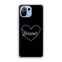 Forever heart black: Xiaomi Mi 11 Lite Transparant Hoesje