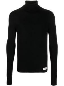 Balmain pull en laine mérinos à col montant - Noir