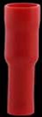 Doos schuif stekker rond vrouw rood