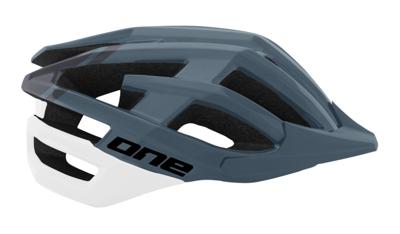 One MTB Race Fietshelm Verstelbaar Grijs/Wit Maat 54 58 cm (S/M)