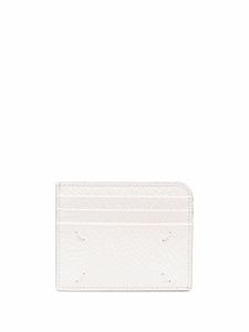 Maison Margiela porte-cartes en cuir à coutures signature - Blanc