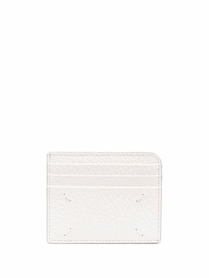 Maison Margiela porte-cartes en cuir à coutures signature - Blanc