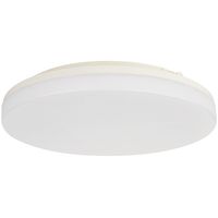 LED Plafondlamp - Plafondverlichting - Badkamerlamp - Andres - Opbouw Rond 20W - Waterdicht IP54 - Helder/Koud Wit 6400K - Mat Wit - Kunststof