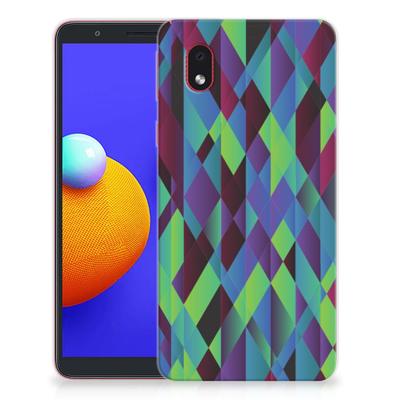 Samsung Galaxy A01 Core | TPU Hoesje | Abstract Green Blue