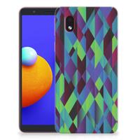 Samsung Galaxy A01 Core | TPU Hoesje | Abstract Green Blue Samsung Galaxy A01 Core | TPU Hoesje | Abstract Green Blue