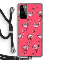 Flamingo: OnePlus 9 Pro Transparant Hoesje met koord