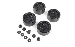 RC4WD Burato 2.2 Beadlock Wheels w/ Center Caps (Black) (VVV-C1019)