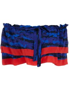 Andrea Bogosian blouse crop Avril en soie - Bleu
