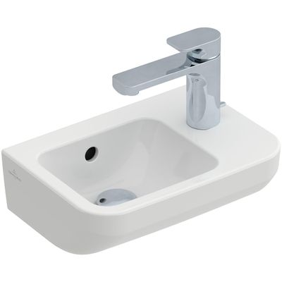 Villeroy & Boch Architectura fontein - 36x26cm - 1 kraangat rechts - met overloop - ceramic wit 43733601