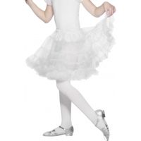Witte petticoat/tutu voor kinderen One size  -