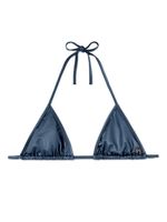 Palm Angels haut de bikini métallisé à bonnets triangles - Bleu