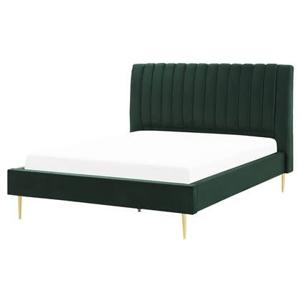 Beliani - MARVILLE - Tweepersoonsbed - Groen - 160 x 200 cm - Fluweel