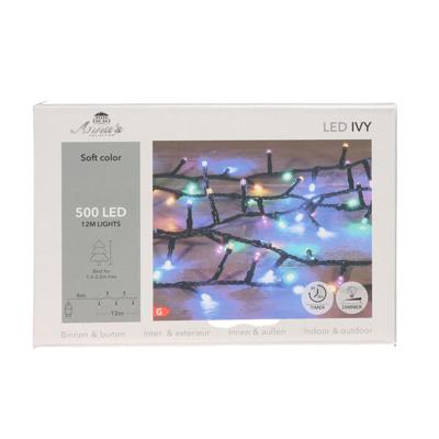 Kerstverlichting Ivy - 500 led lampjes - gekleurd - 1200 cm - lichtsnoer