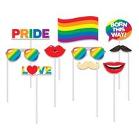 10x Foto props regenboog/Gay Pride thema   -