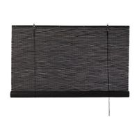 Bamboe rolgordijn - zwart - 180x180 cm