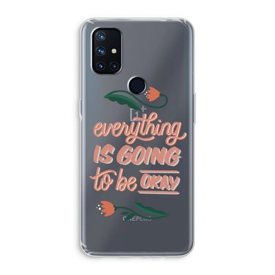 Optimistic flower girl: OnePlus Nord N10 5G Transparant Hoesje