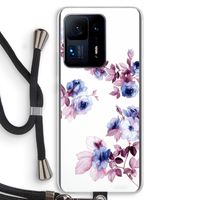 Waterverf bloemen: Xiaomi Mi Mix 4 Transparant Hoesje met koord