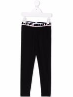 Off-White Kids legging à taille logo - Noir