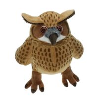Pluche bruine oehoe uil knuffel 36 cm - thumbnail