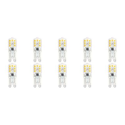 LED Lamp 10 Pack - Velvalux - G9 Fitting - Dimbaar - 3W - Helder/Koud Wit 6000K - Transparant | Vervangt 32W