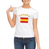 Spaanse vlag t-shirt voor dames XL  - - thumbnail