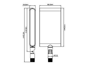 Delock 88904 Platte WiFi-antenne 10 dB 2.4 GHz, 5 GHz