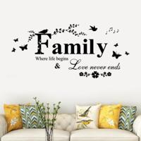 Familie Engels brief creatieve woonkamer veranda decoratie achtergrond muur stickers