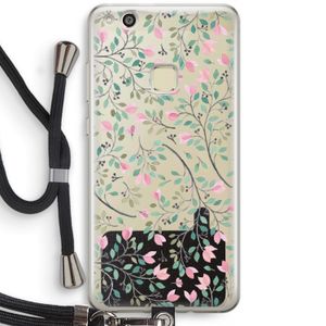 Sierlijke bloemen: Huawei Ascend P10 Lite Transparant Hoesje met koord